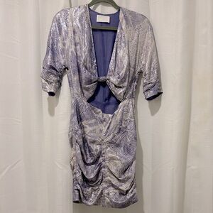 H&M Conscious Exclusive metallic mini dress size 6